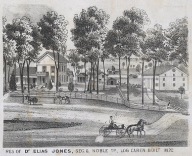 Farm  of Dr Elias Jones. From Illustrated Historical Atlas of Noble County Indiana 1874